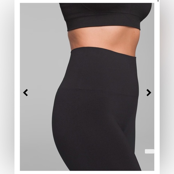 Soma Slimmingng High Wasted Cropped Legging Black Shapewear Size L Tummy Control - Picture 3 of 7